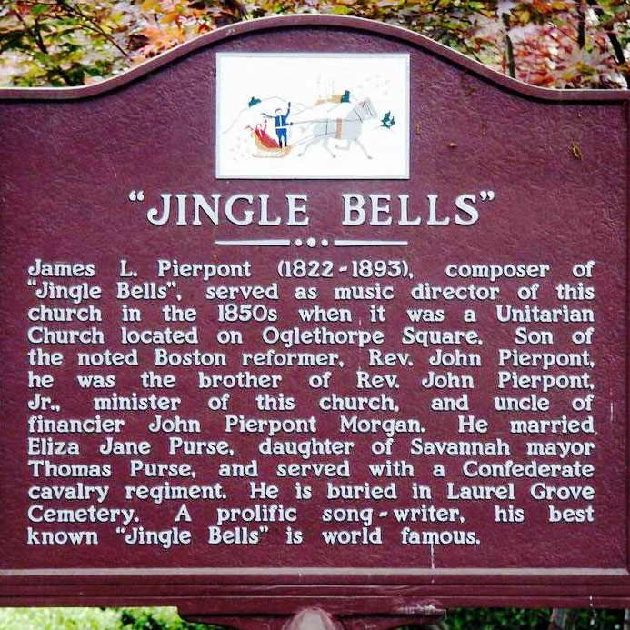 Placa de Jingle Bells en Savannah