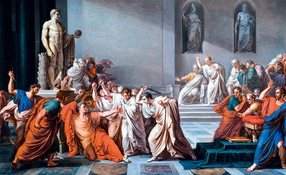Asesinato de Julio César - Vicenzo Camuccini - 1804