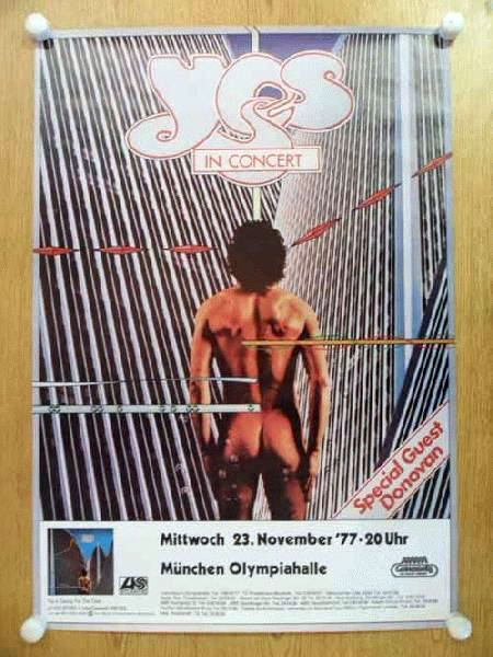 Poster concierto de Yes en Múnich, Alemania 1977
